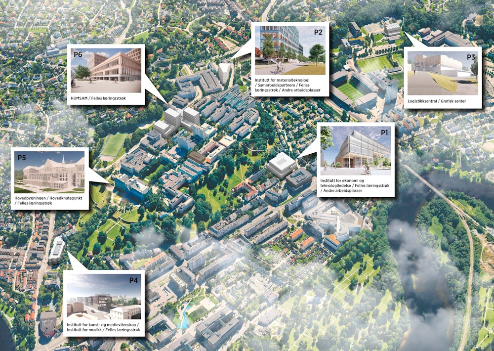 Oversiktsbilde av NTNU Campus, Statsbygg verdier i praksis